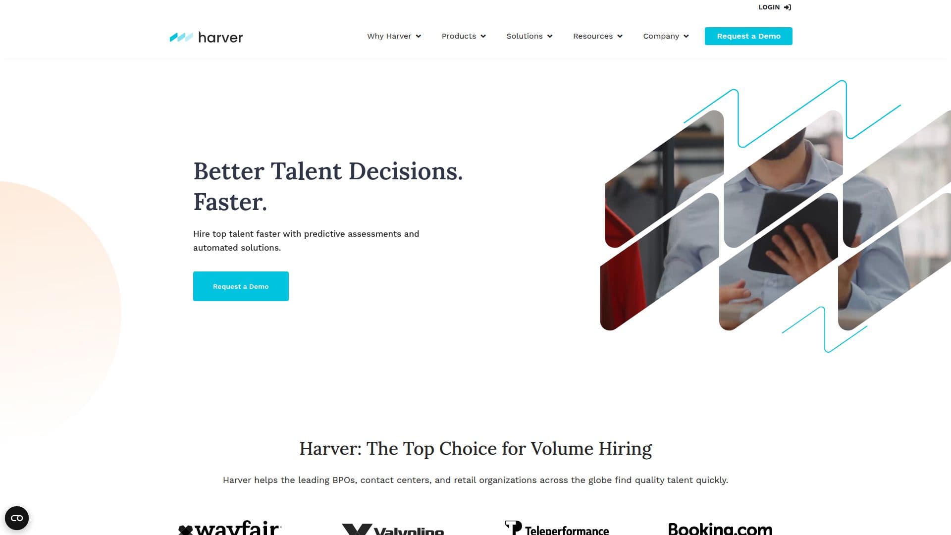 Harver Talent Assessment Platform screenshot