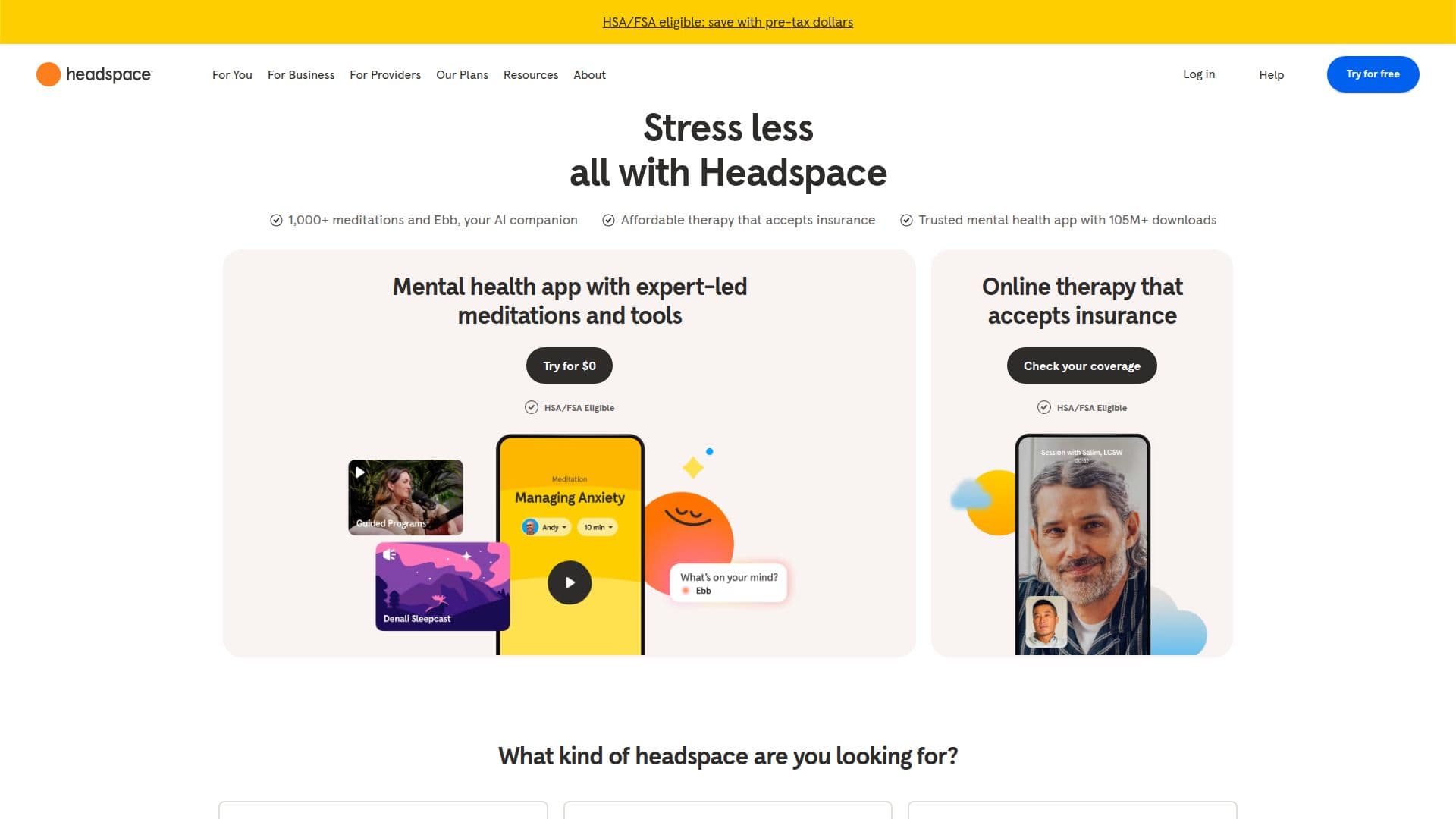 Screenshot von Headspace