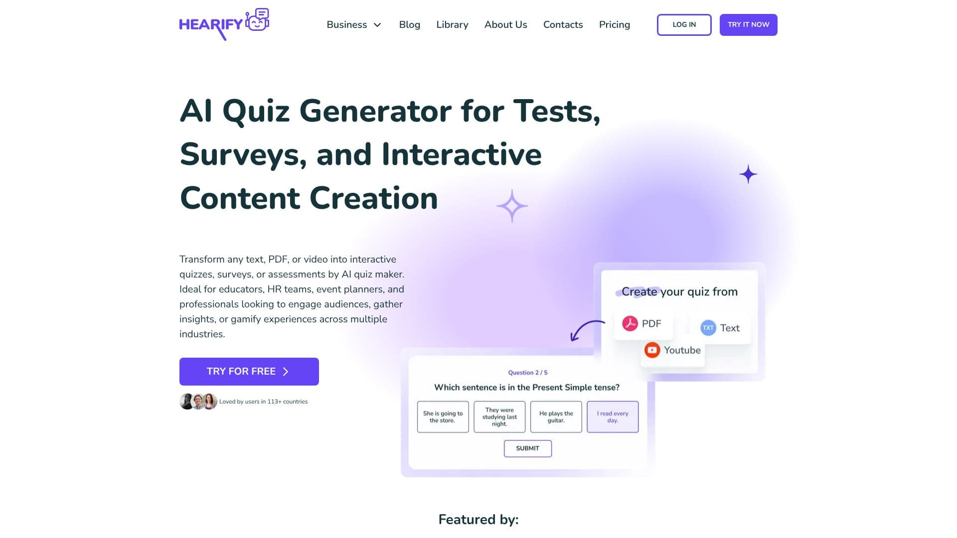 Hearify Quiz Generator のスクリーンショット