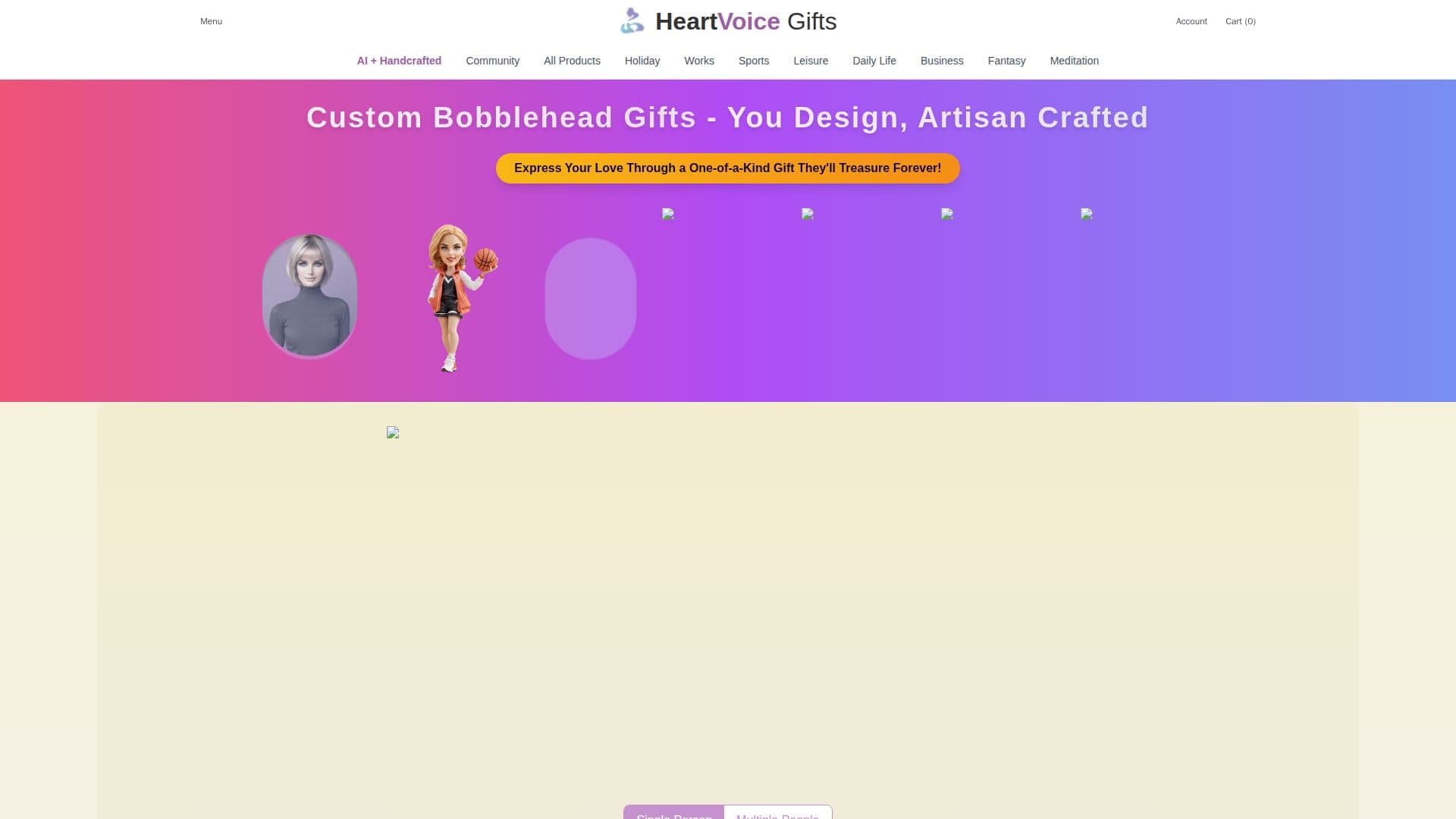 Screenshot von HeartVoice Gifts