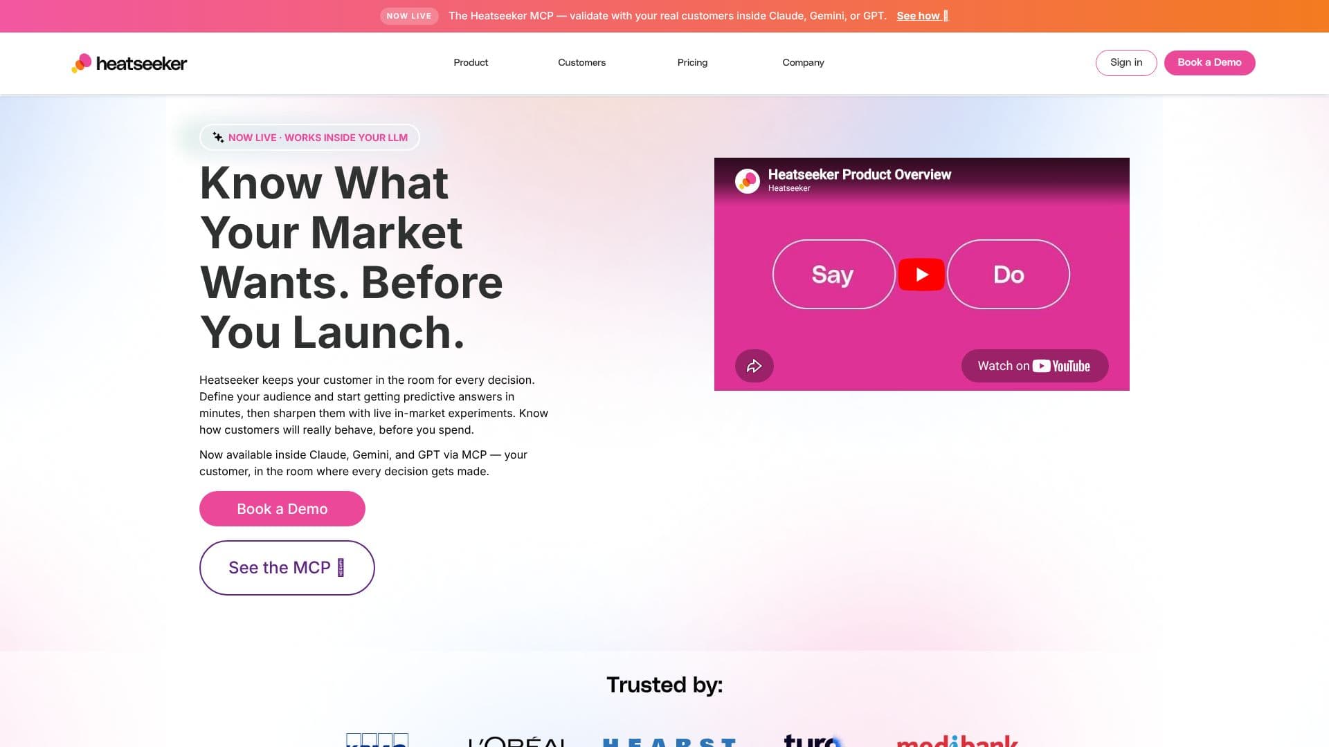 Heatseeker AI Market Testing screenshot