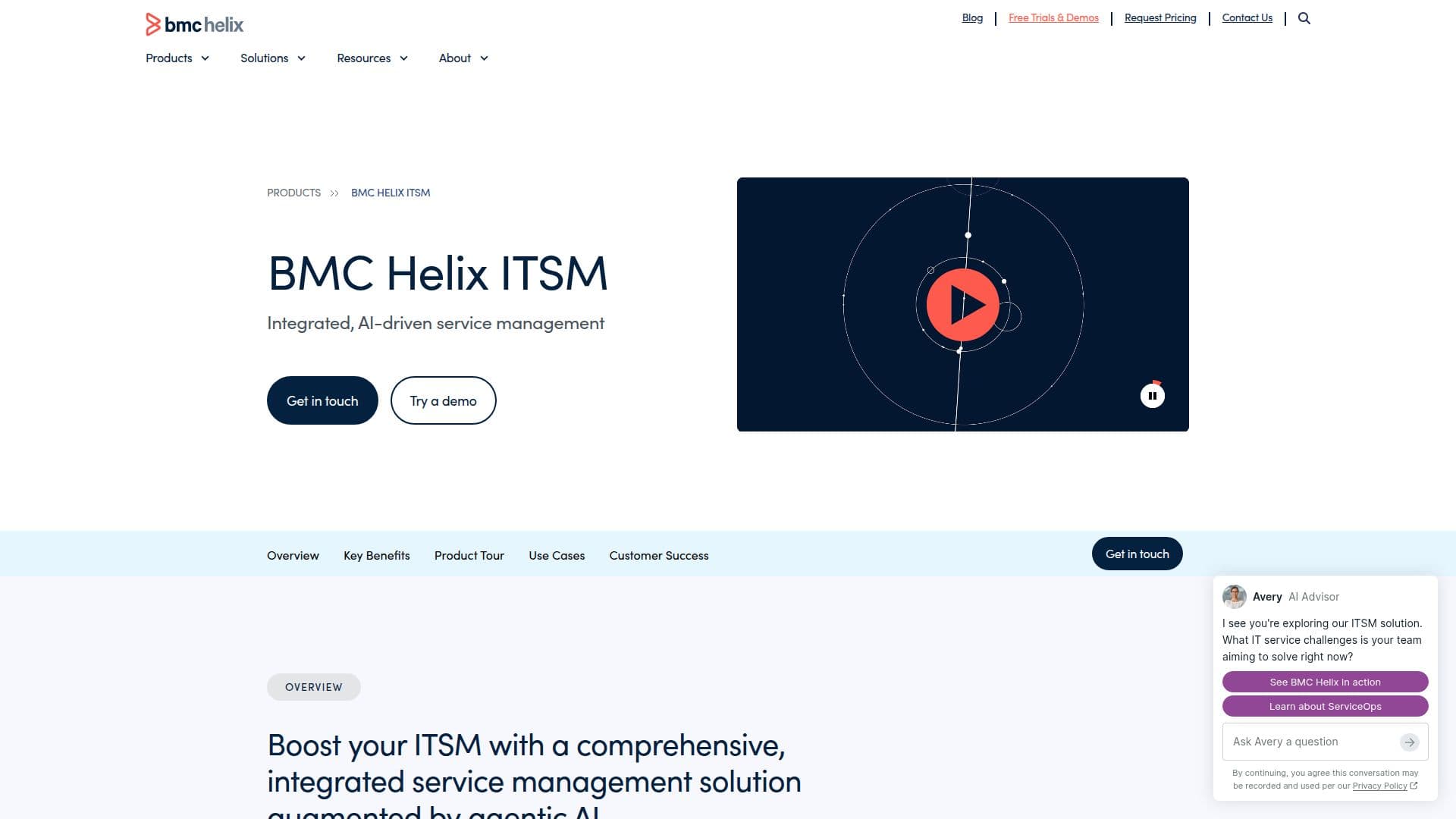 Tangkapan layar BMC Helix ITSM