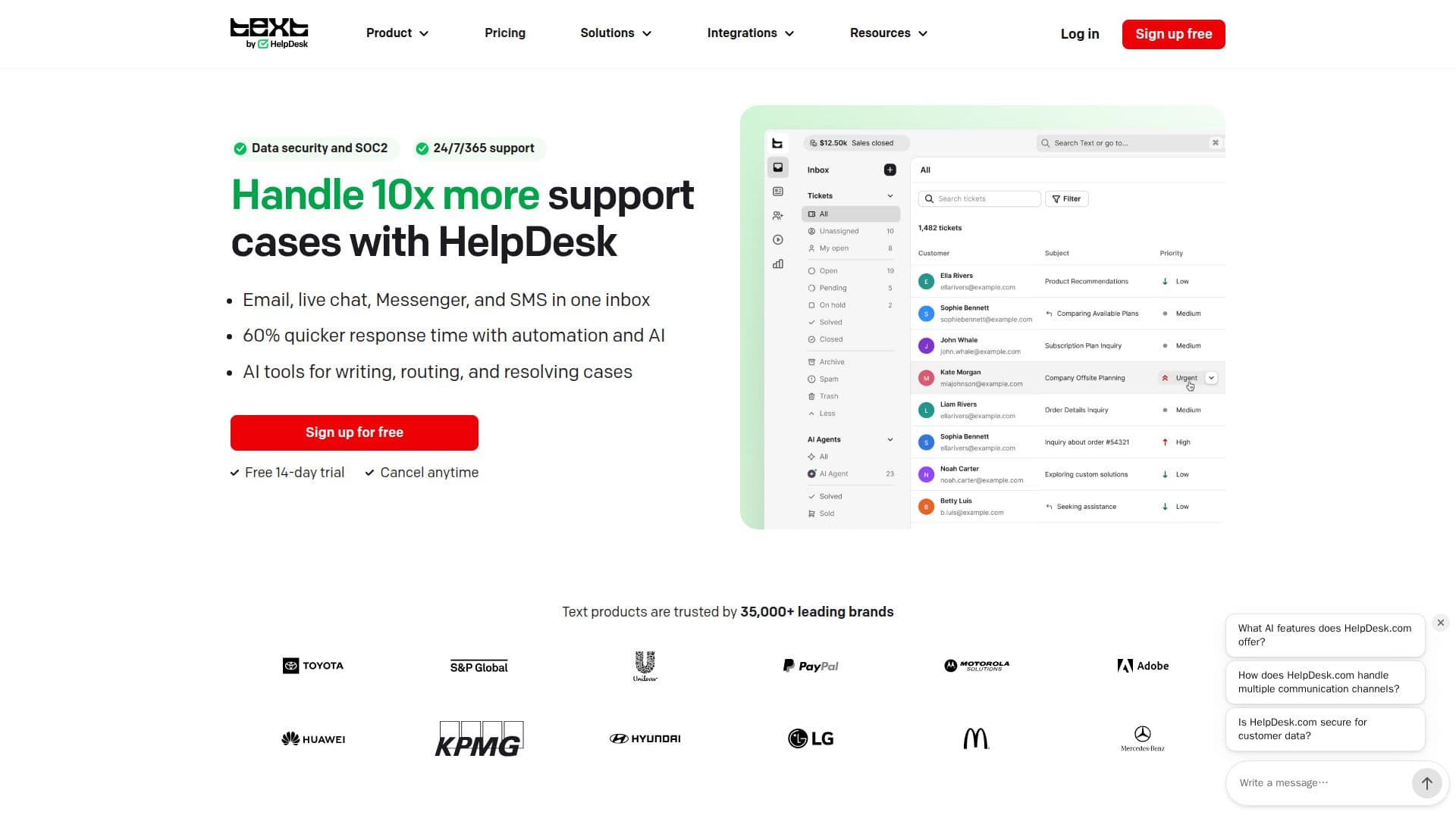 HelpDesk AI Software screenshot