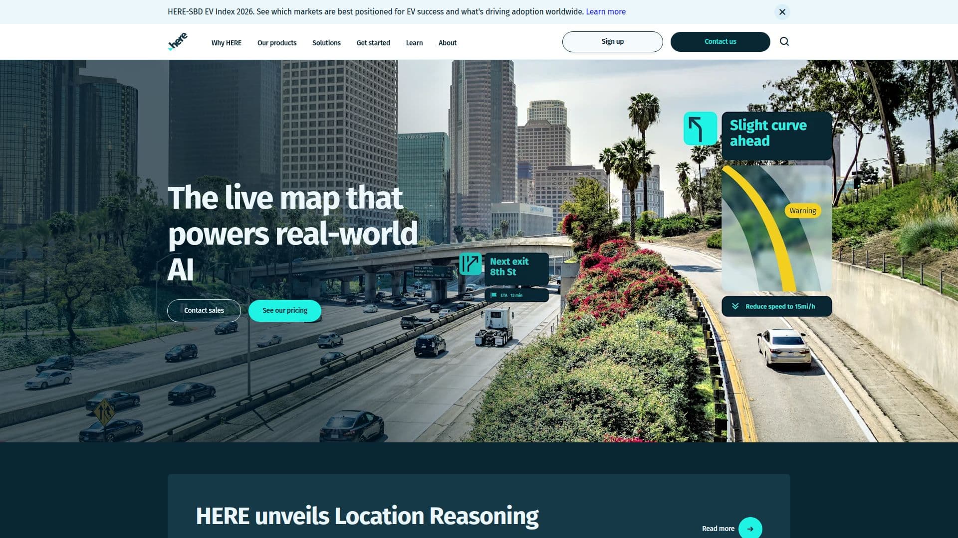HERE Technologies Location Platform screenshot