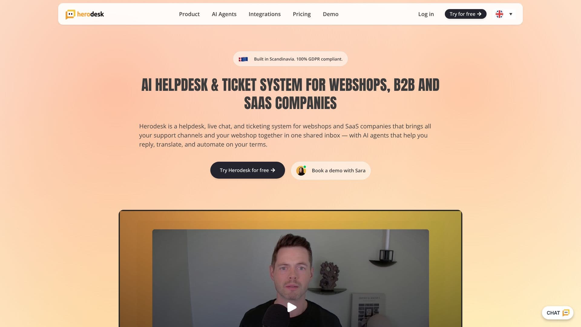 Herodesk AI Helpdesk screenshot