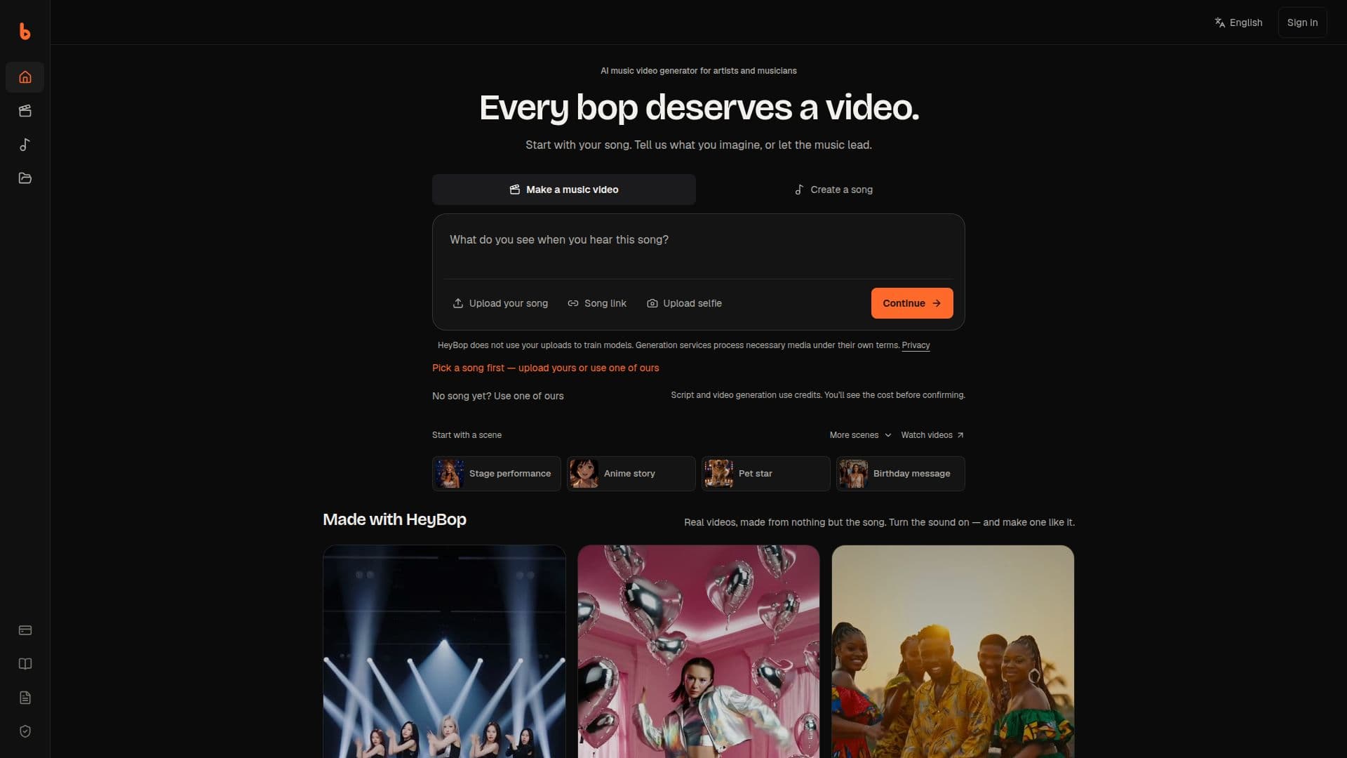 Скриншот HeyBop.ai