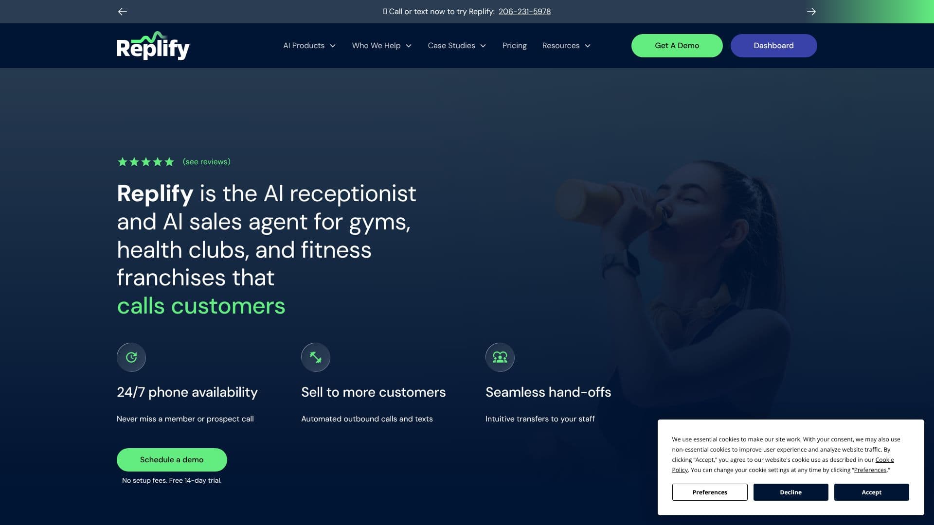 Captura de tela do Replify | Recepcionista e Vendas com IA