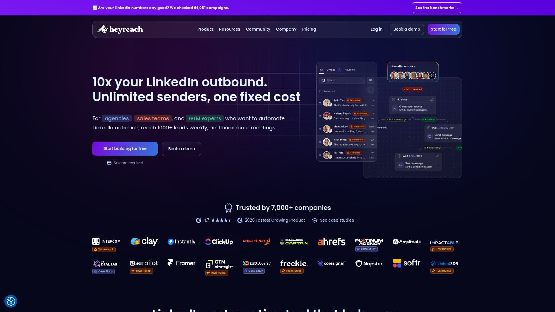 HeyReach screenshot