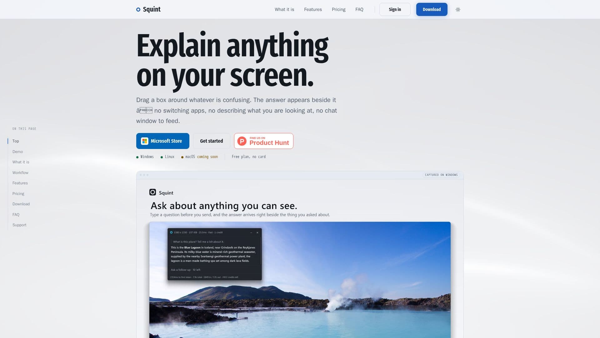 Squint screenshot