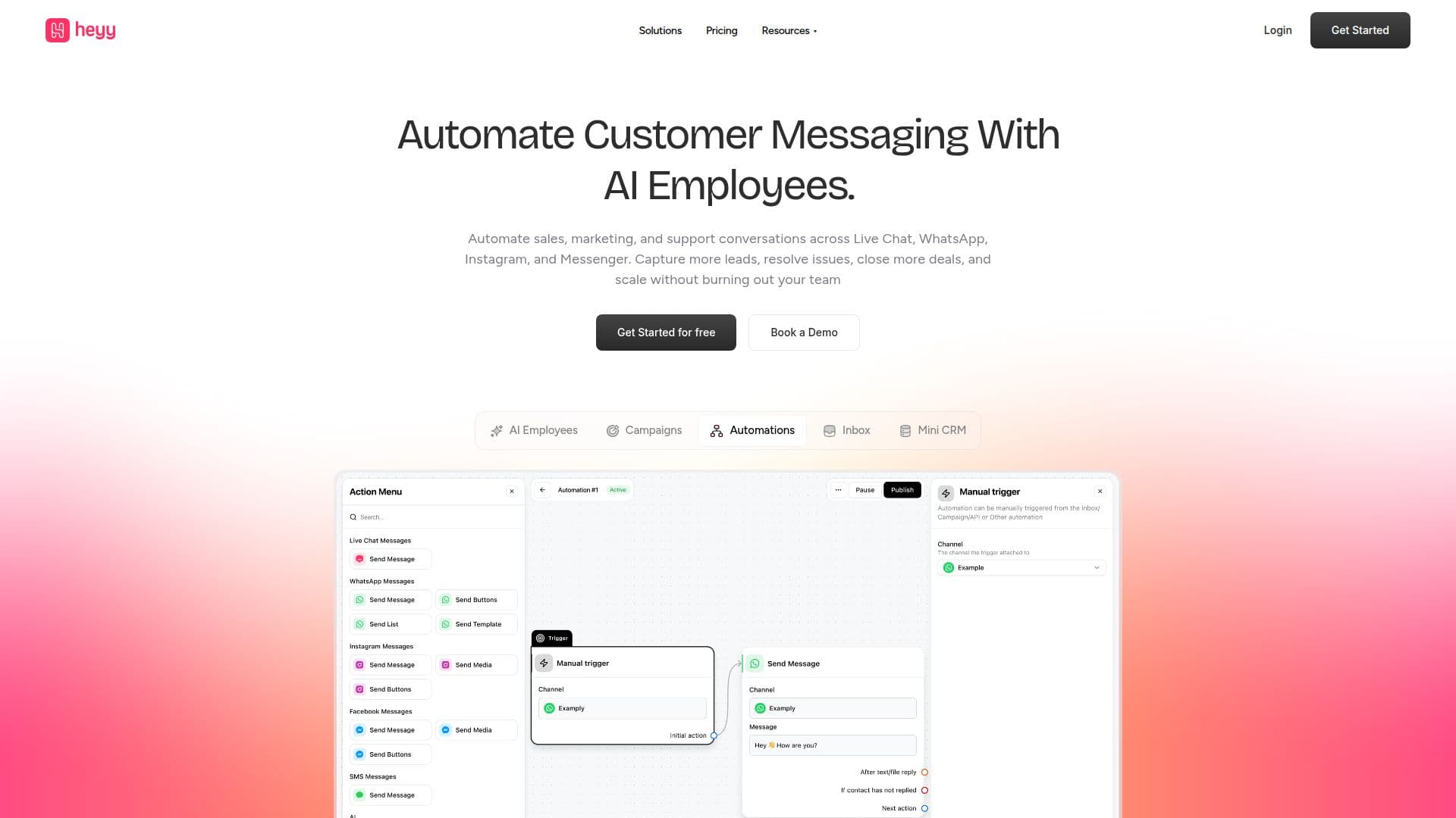 Heyy AI Messaging Automation screenshot