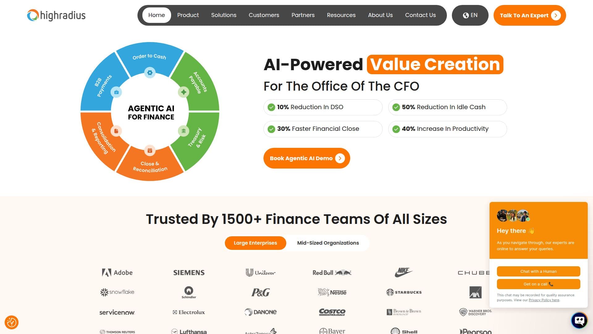 HighRadius Autonomous Finance Platform screenshot