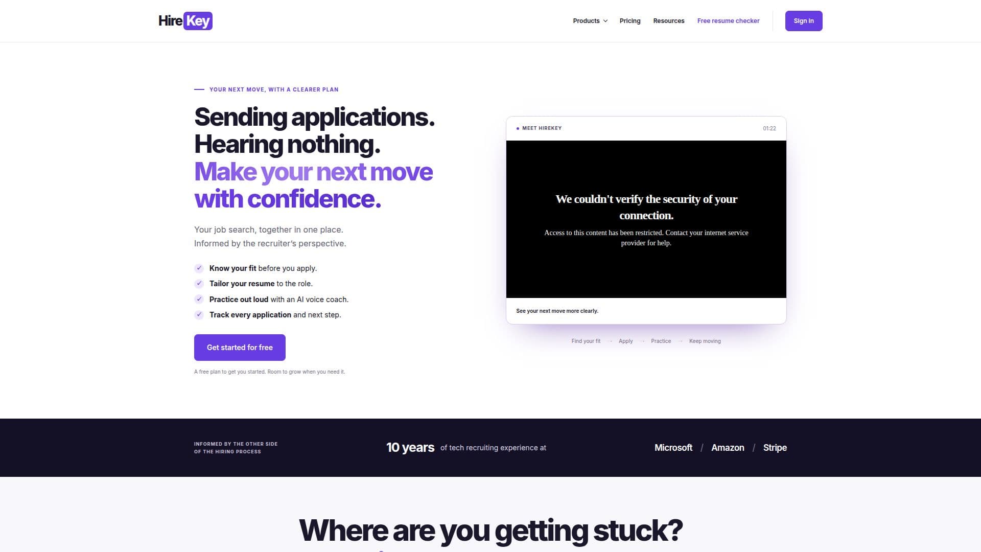 Tangkapan layar HireKey