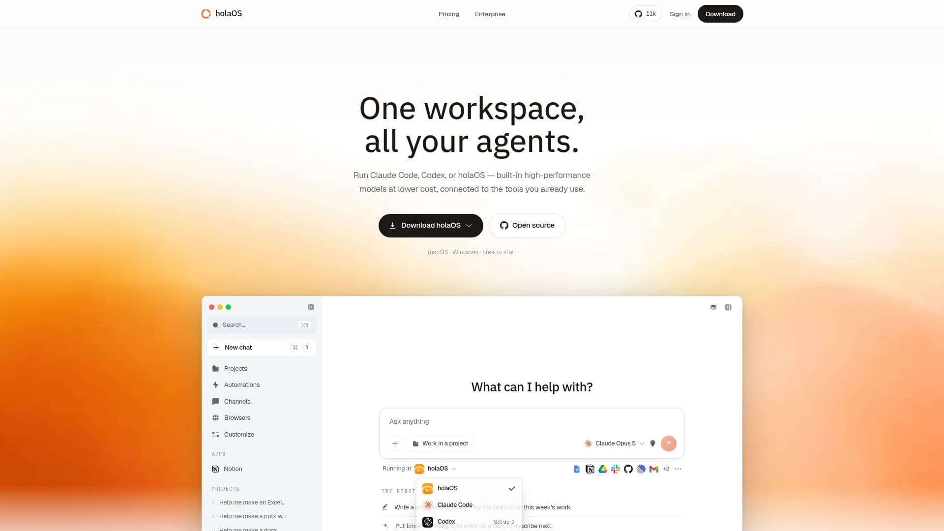 holaboss screenshot