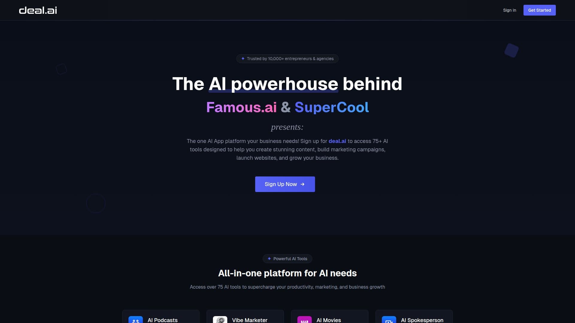 Deal.ai 平台 screenshot