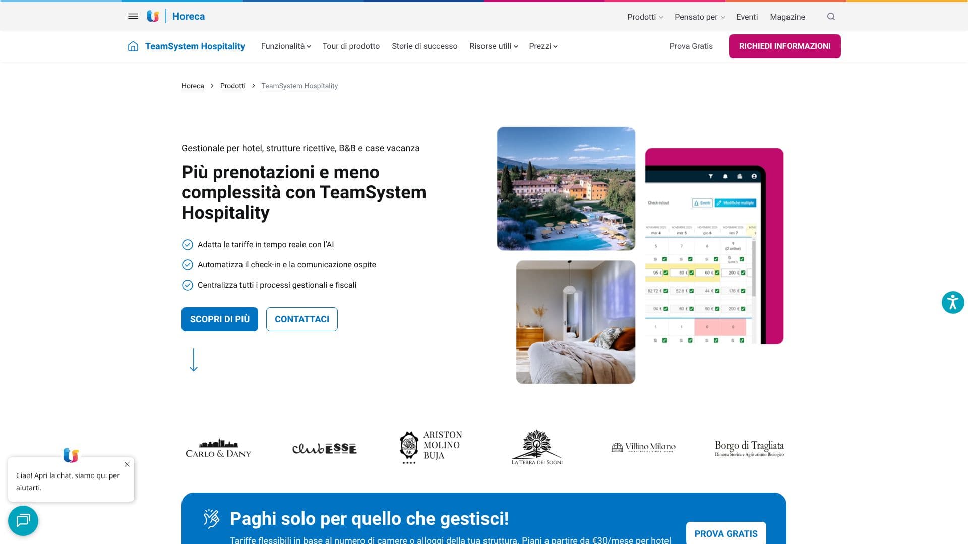 Screenshot von TeamSystem Hospitality
