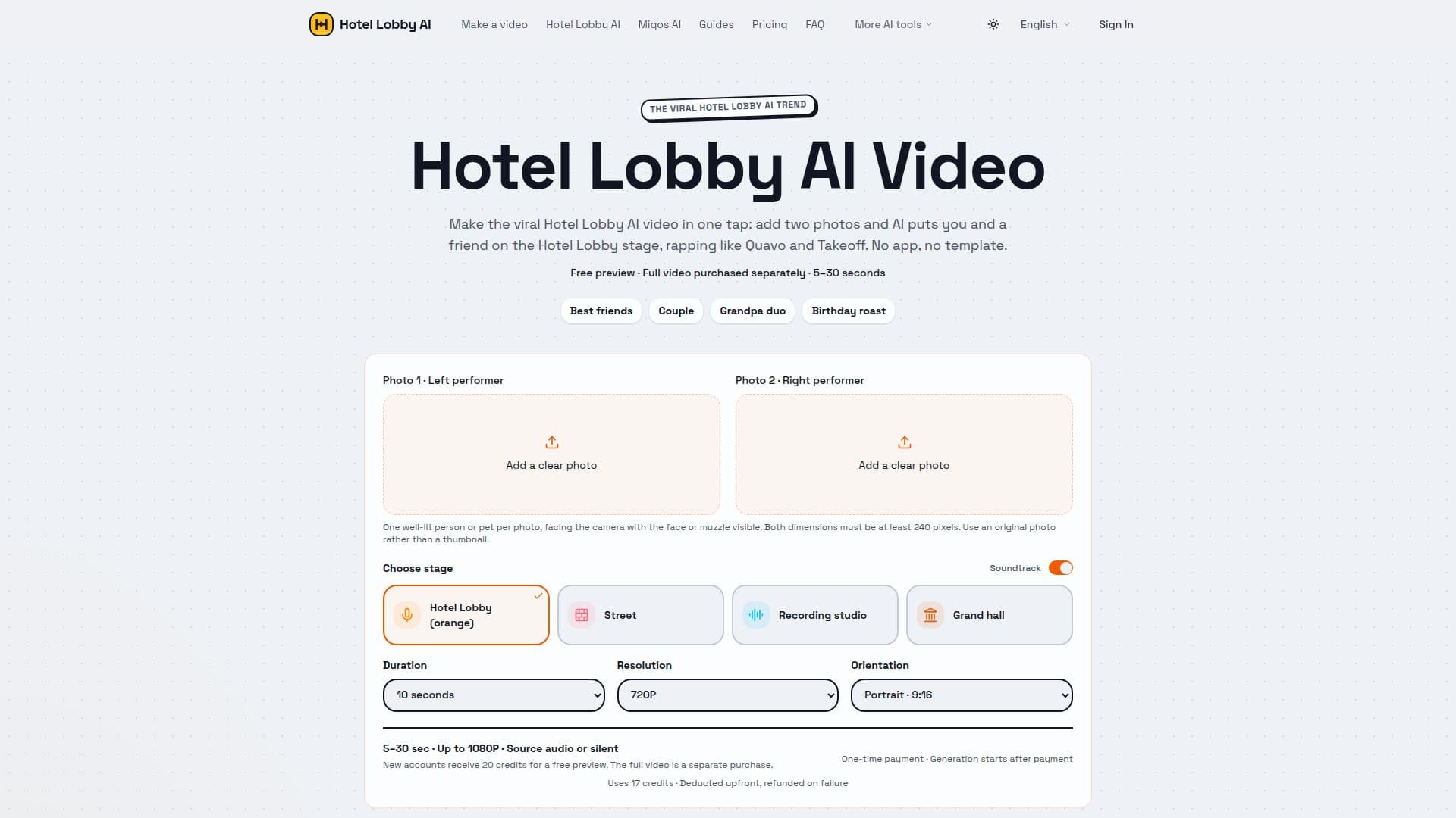 Hotel Lobby AI Video screenshot