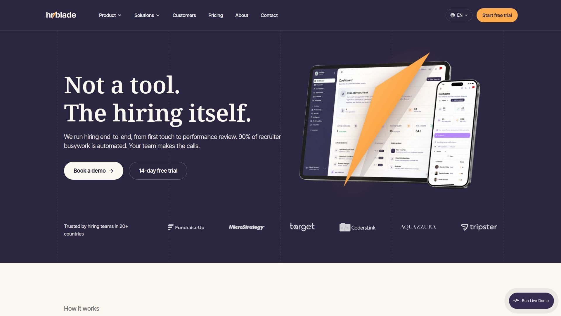 HRBlade — Plataforma de Contratación Autónoma con IA screenshot