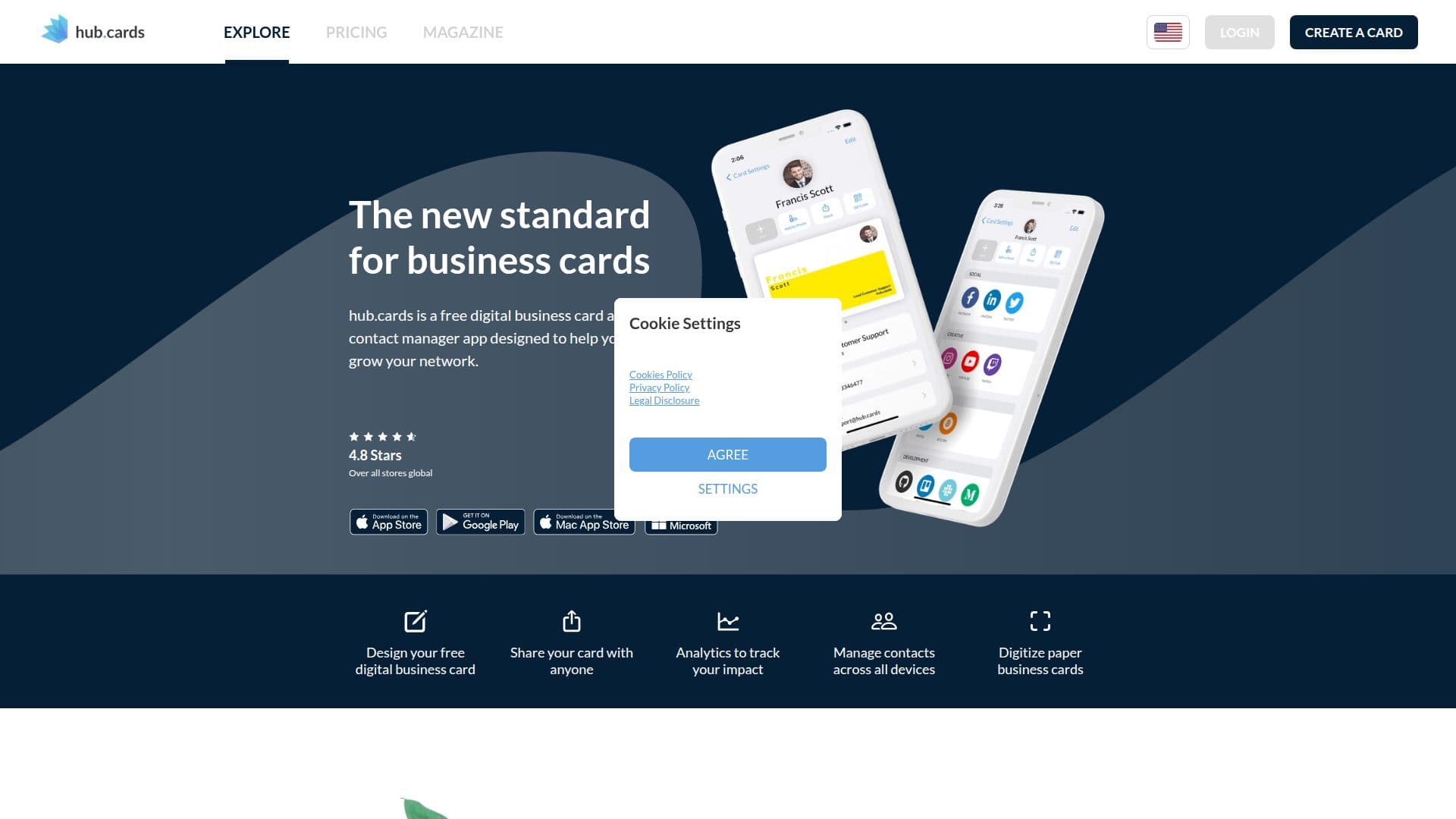 Скриншот hub.cards