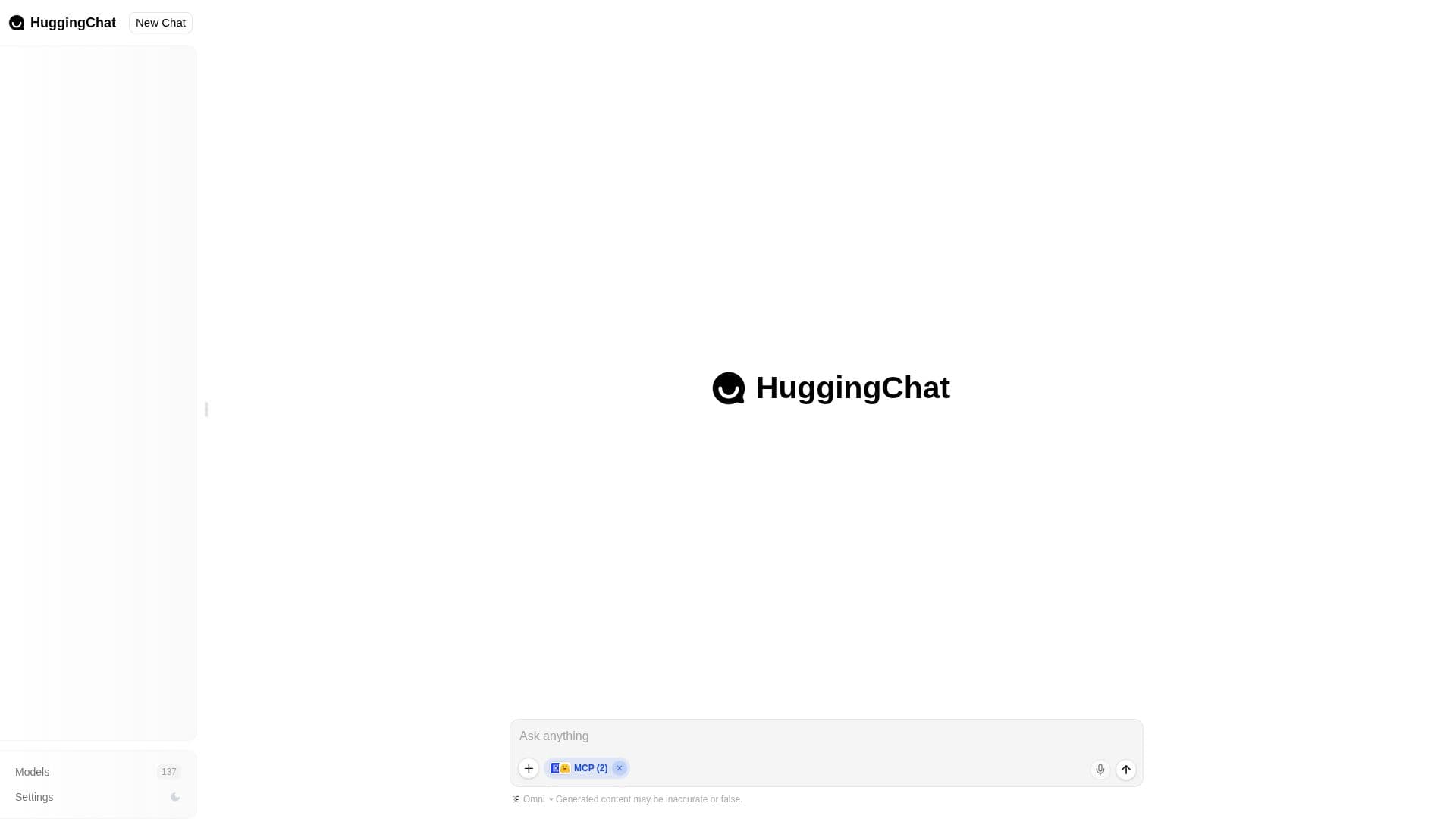 HuggingChat 截图