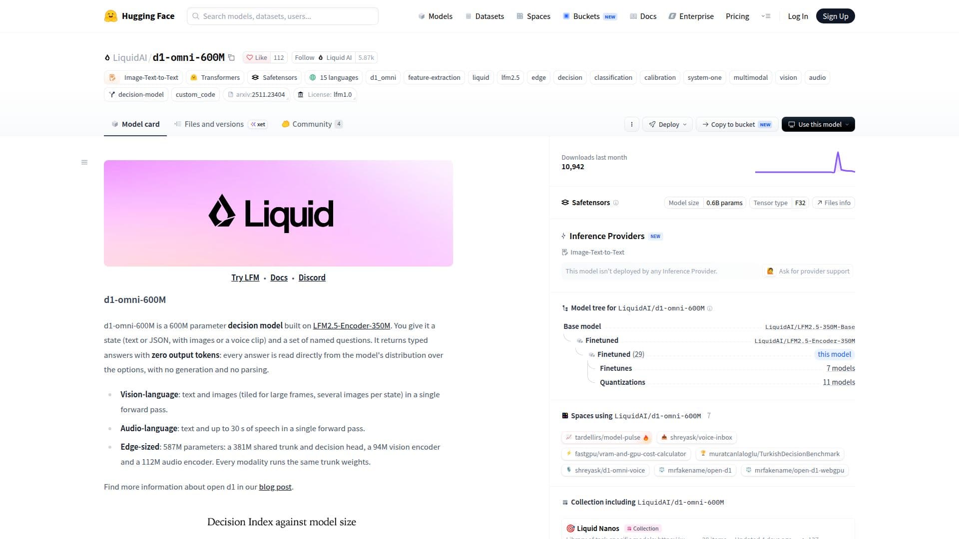 LiquidAI d1-omni-600M 截图