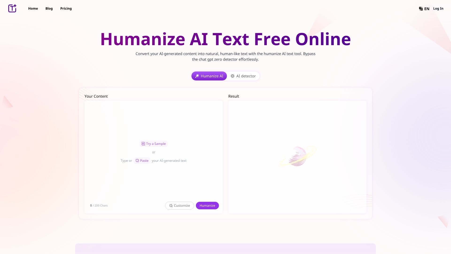 Скриншот Humanize.im