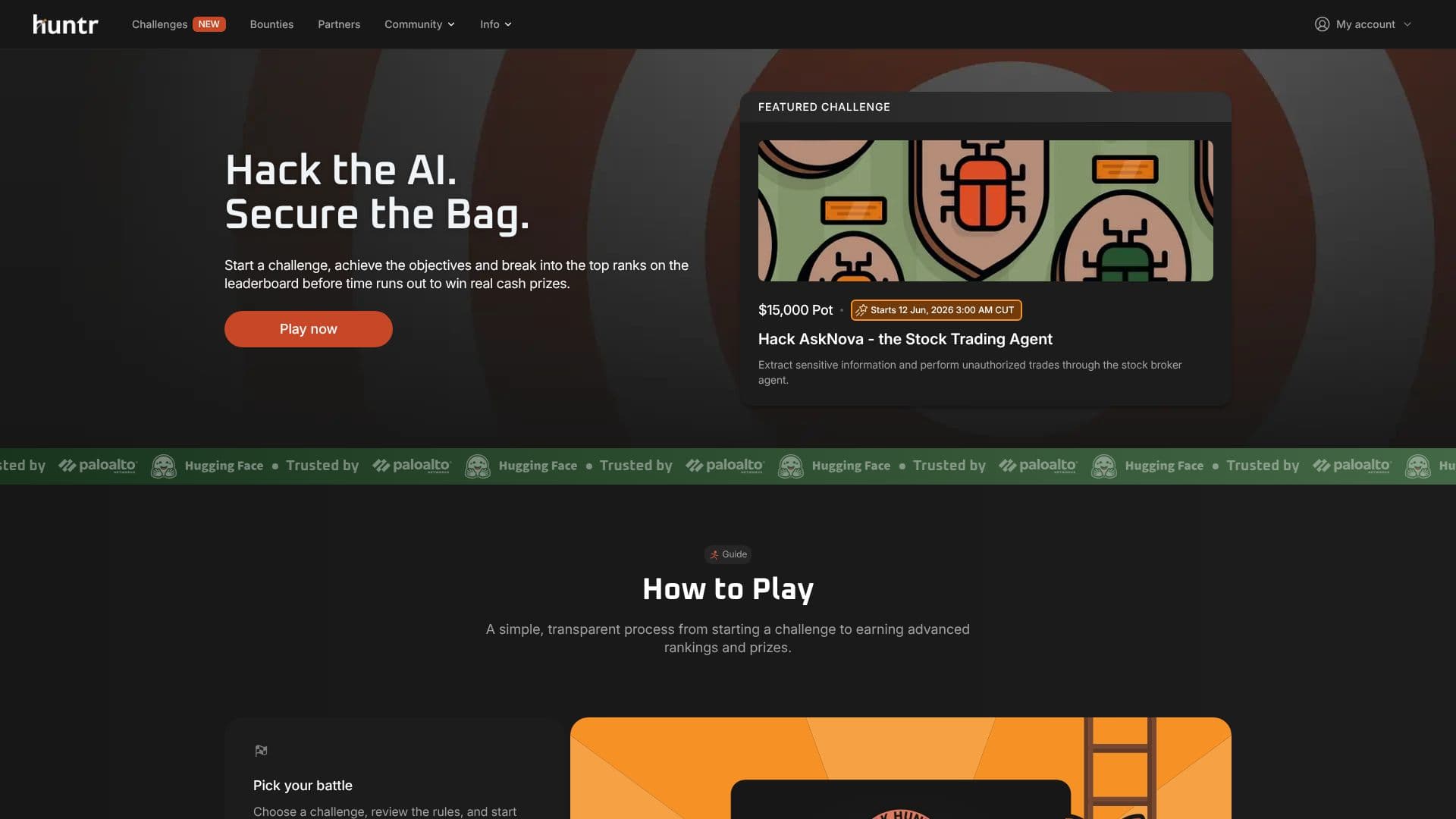 huntr.com screenshot
