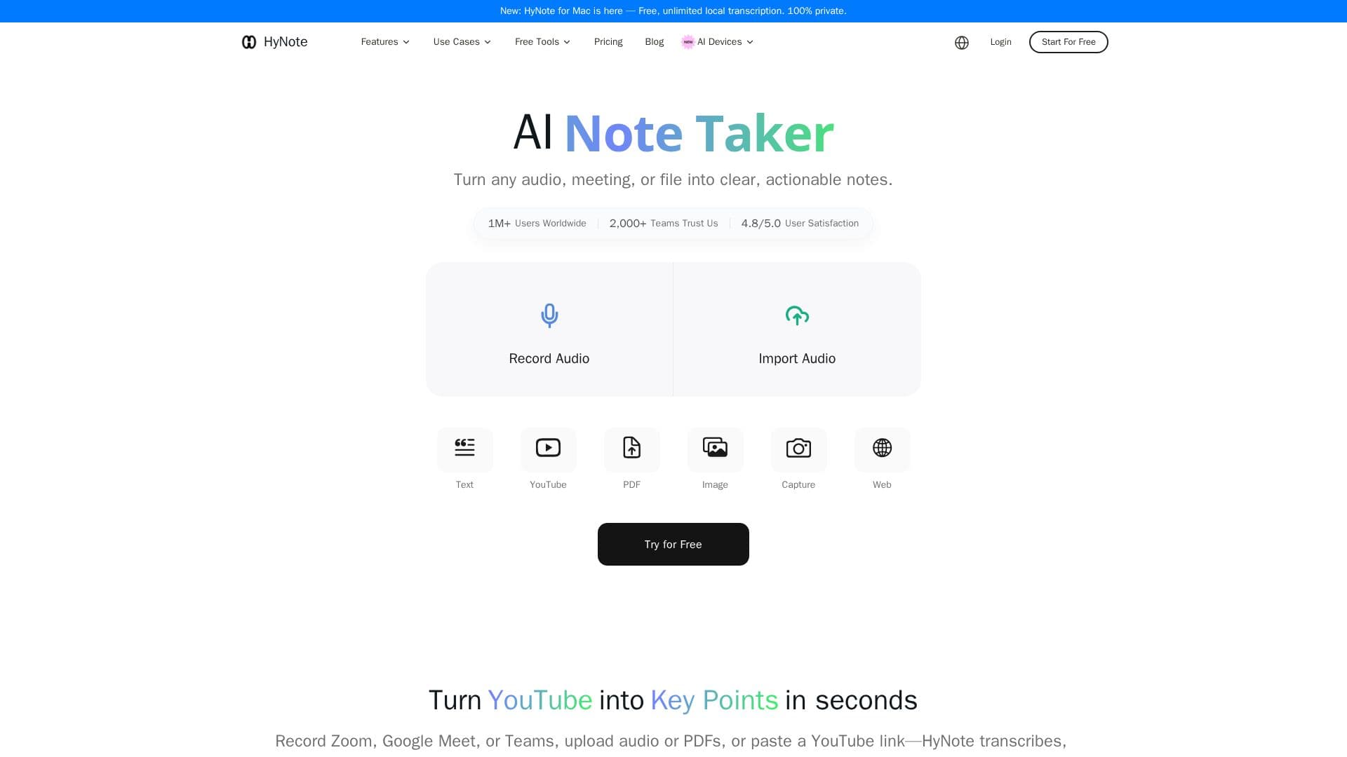HyNote AI Note Taker screenshot