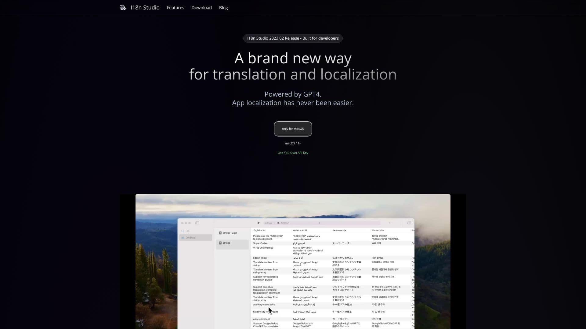 Screenshot von I18n Studio