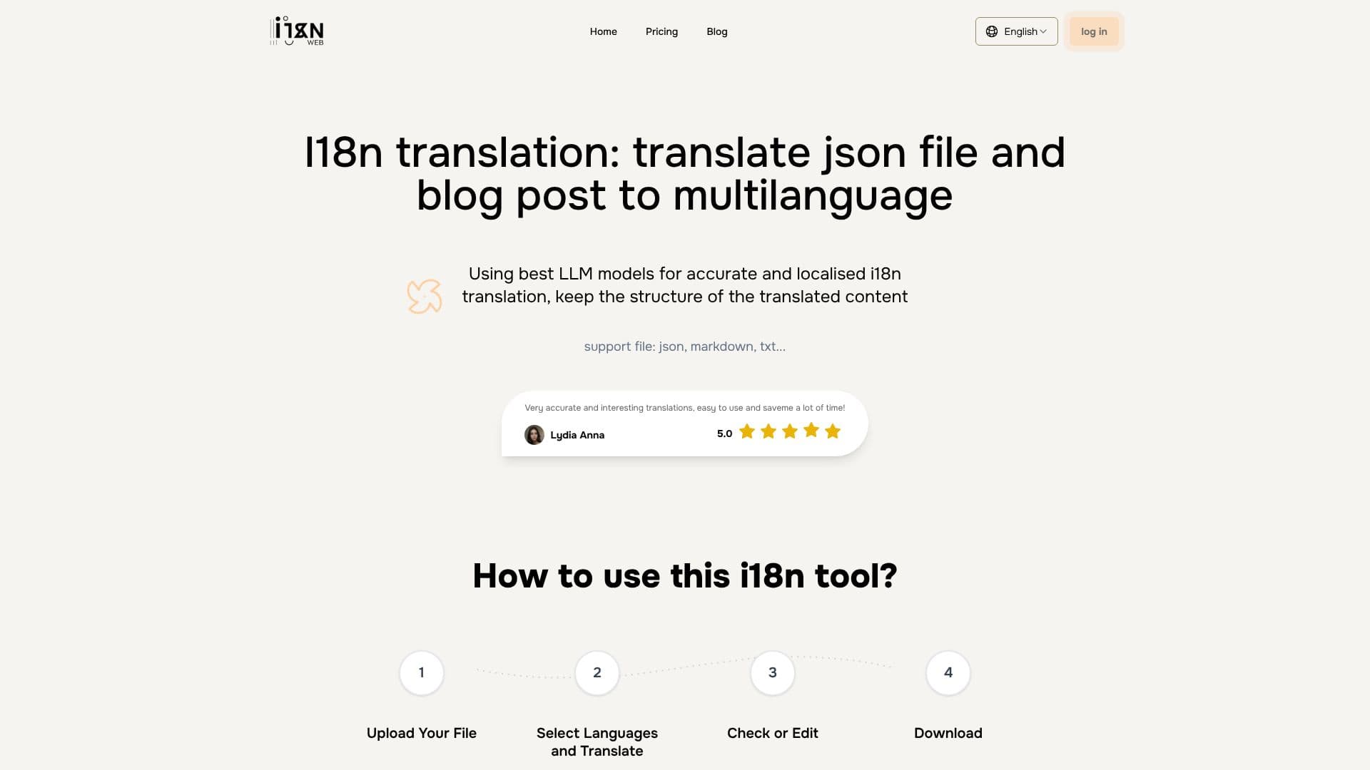 i18n Web Translation Tool screenshot
