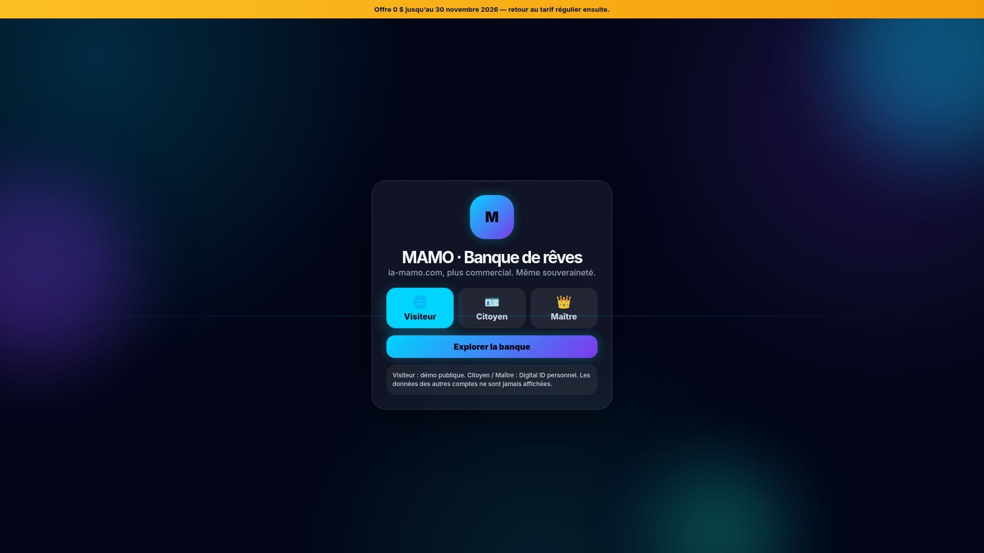 Screenshot von MAMO — Banque de rêves