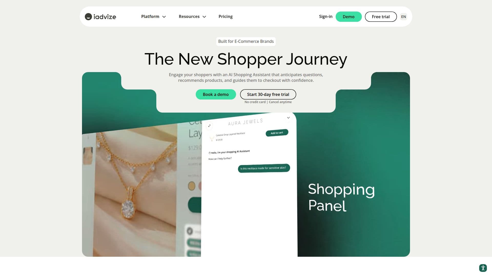 iAdvize AI Shopping Assistant screenshot