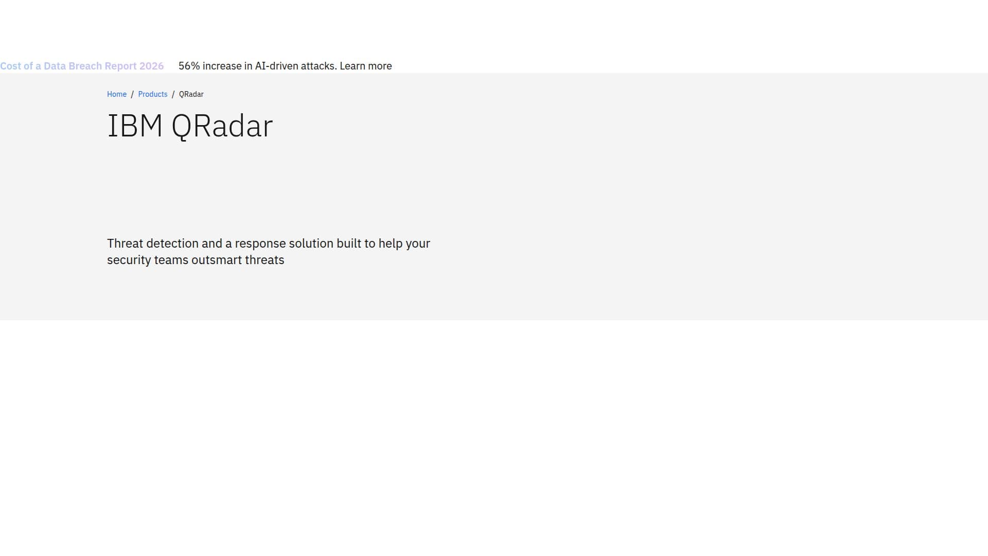 IBM QRadar Suite screenshot