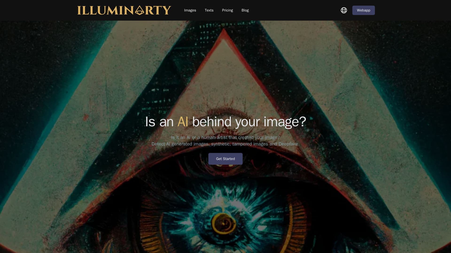 Illuminarty AI 탐지 스크린샷