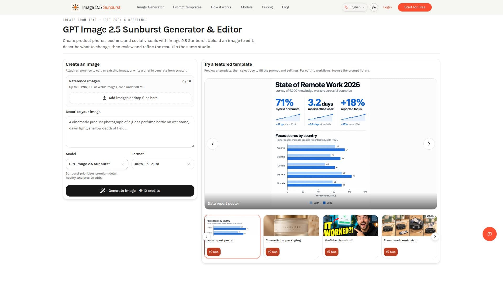 GPT Image 2.5 Sunburst - Generador y Editor screenshot