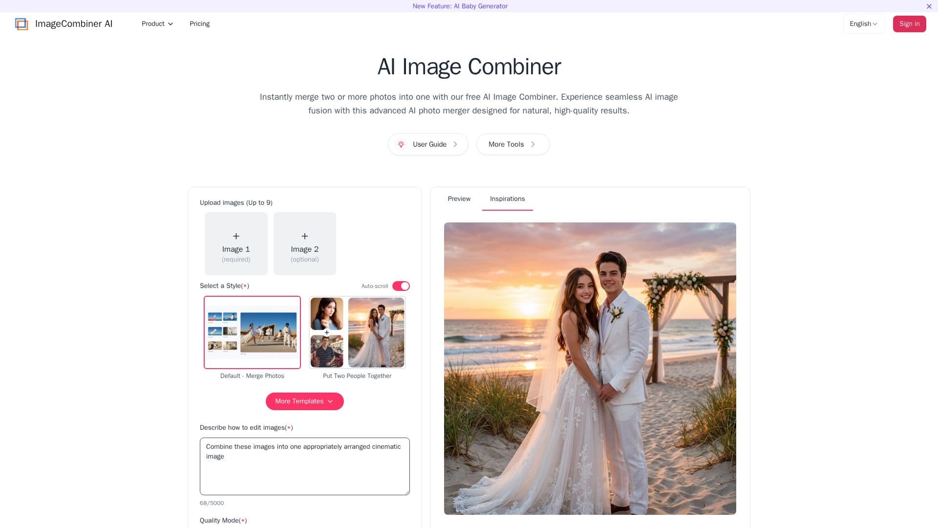 AI Image Combiner screenshot
