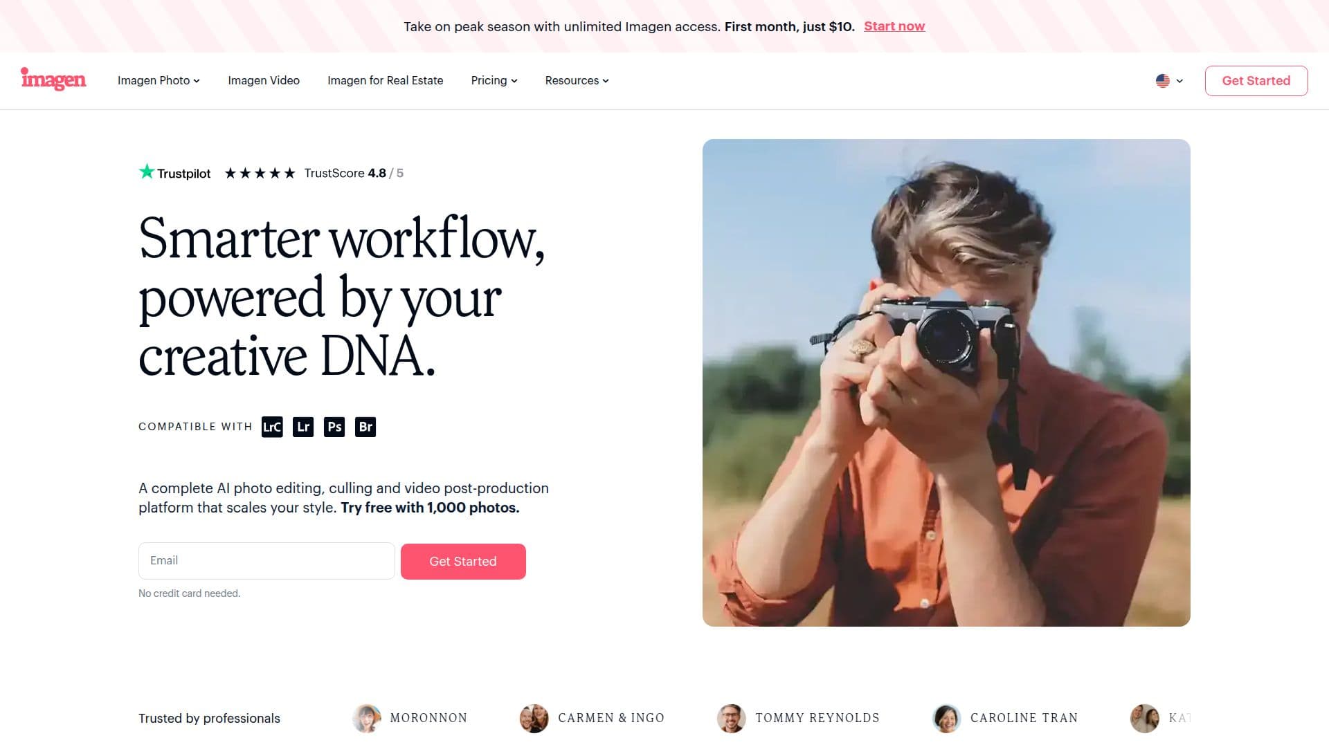 Screenshot von Imagen: KI-Fotoeditor & Culling-Software für Fotografen