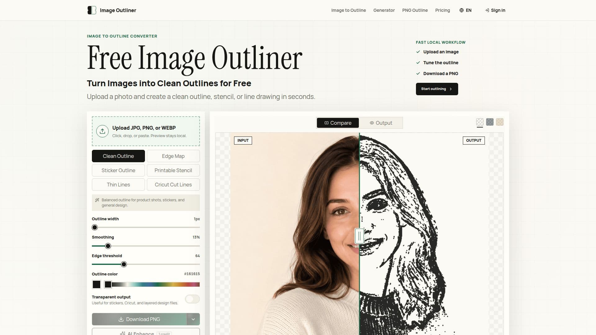 Tangkapan layar Image Outliner