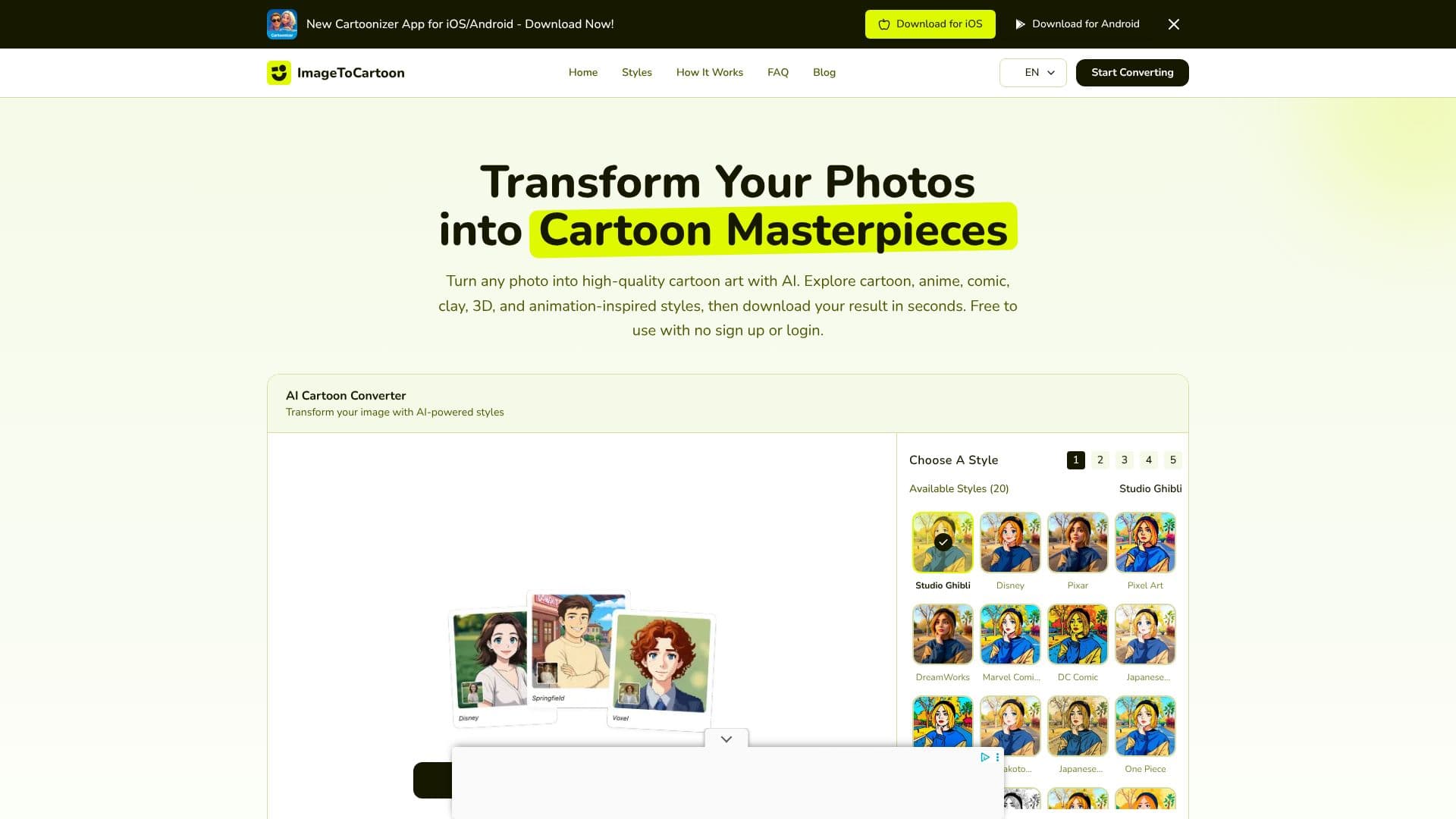 Image to Cartoon Converter screenshot