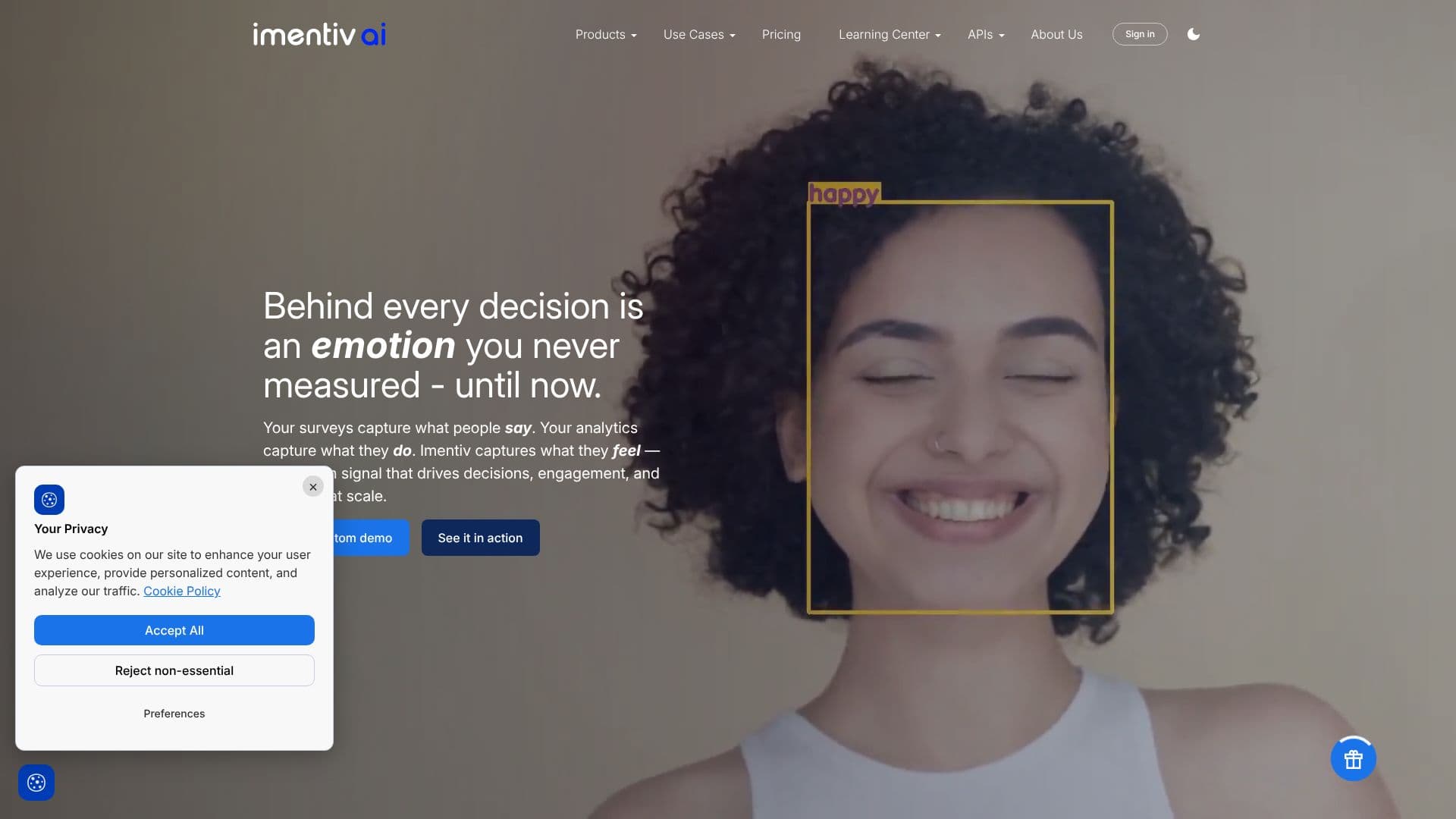 Screenshot von Imentiv AI