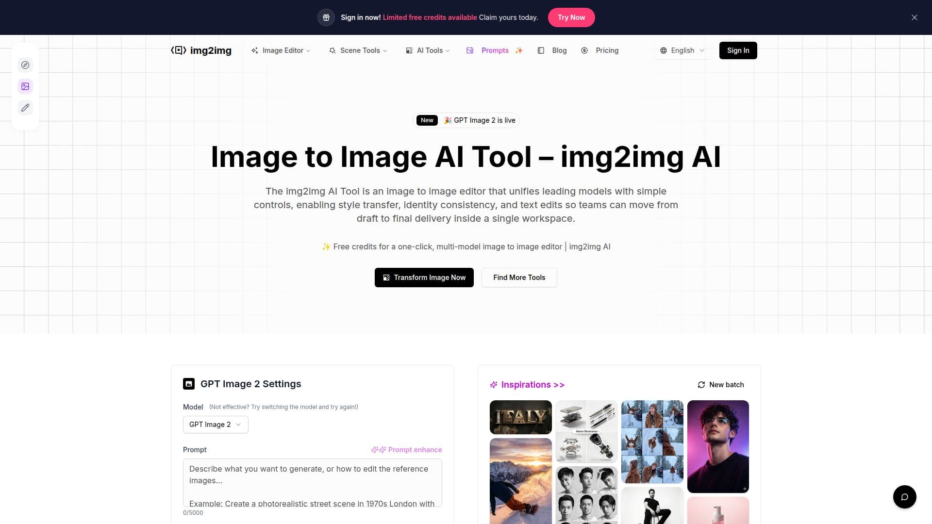 Img2Img AI Tool screenshot