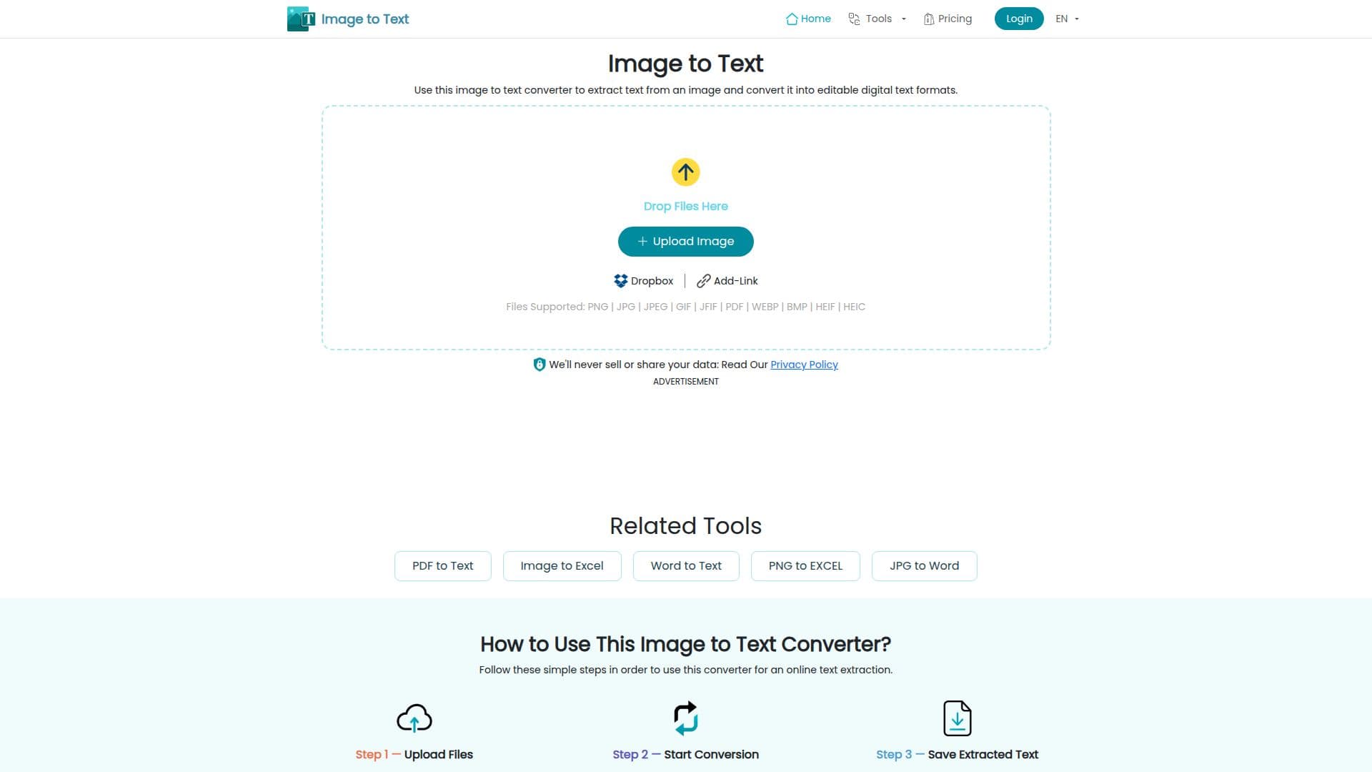 محول الصور إلى نص ImgtoText.net screenshot