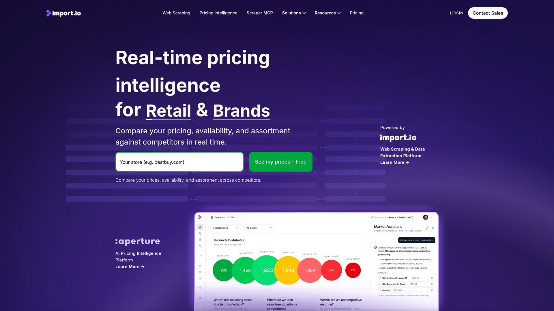 لقطة شاشة لـ Import.io