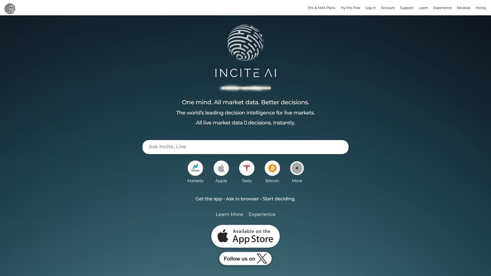 Tangkapan layar Incite AI