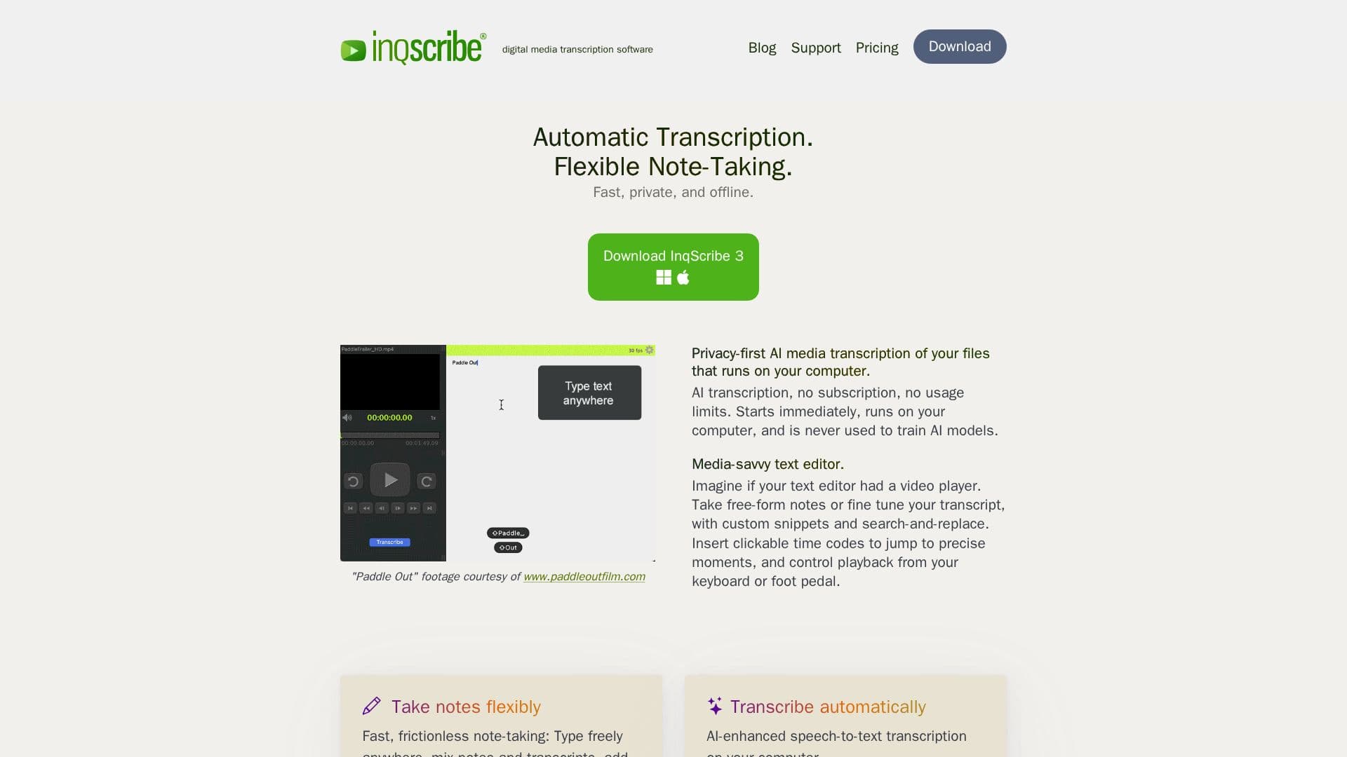InqScribe AI Transcription Tool screenshot