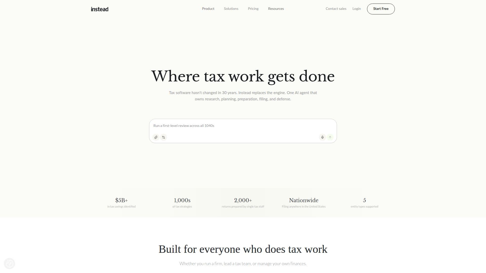 Instead AI Tax Agent screenshot