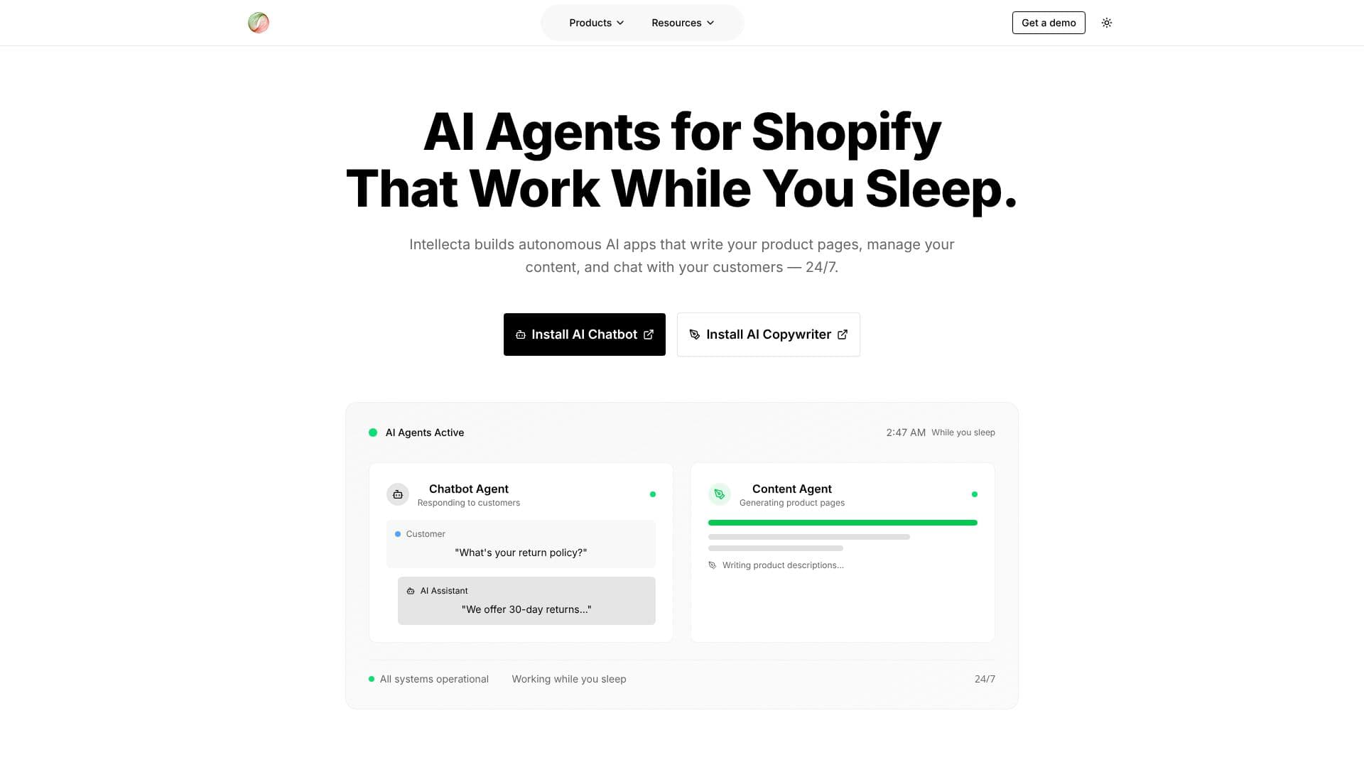 Intellecta – AI Agents for Shopify screenshot
