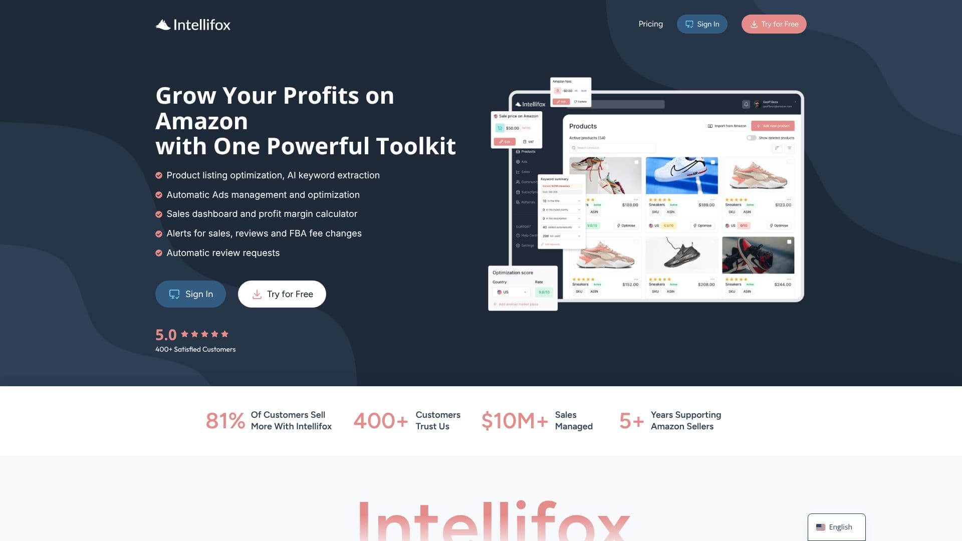 Intellifox Amazon Seller Tools screenshot