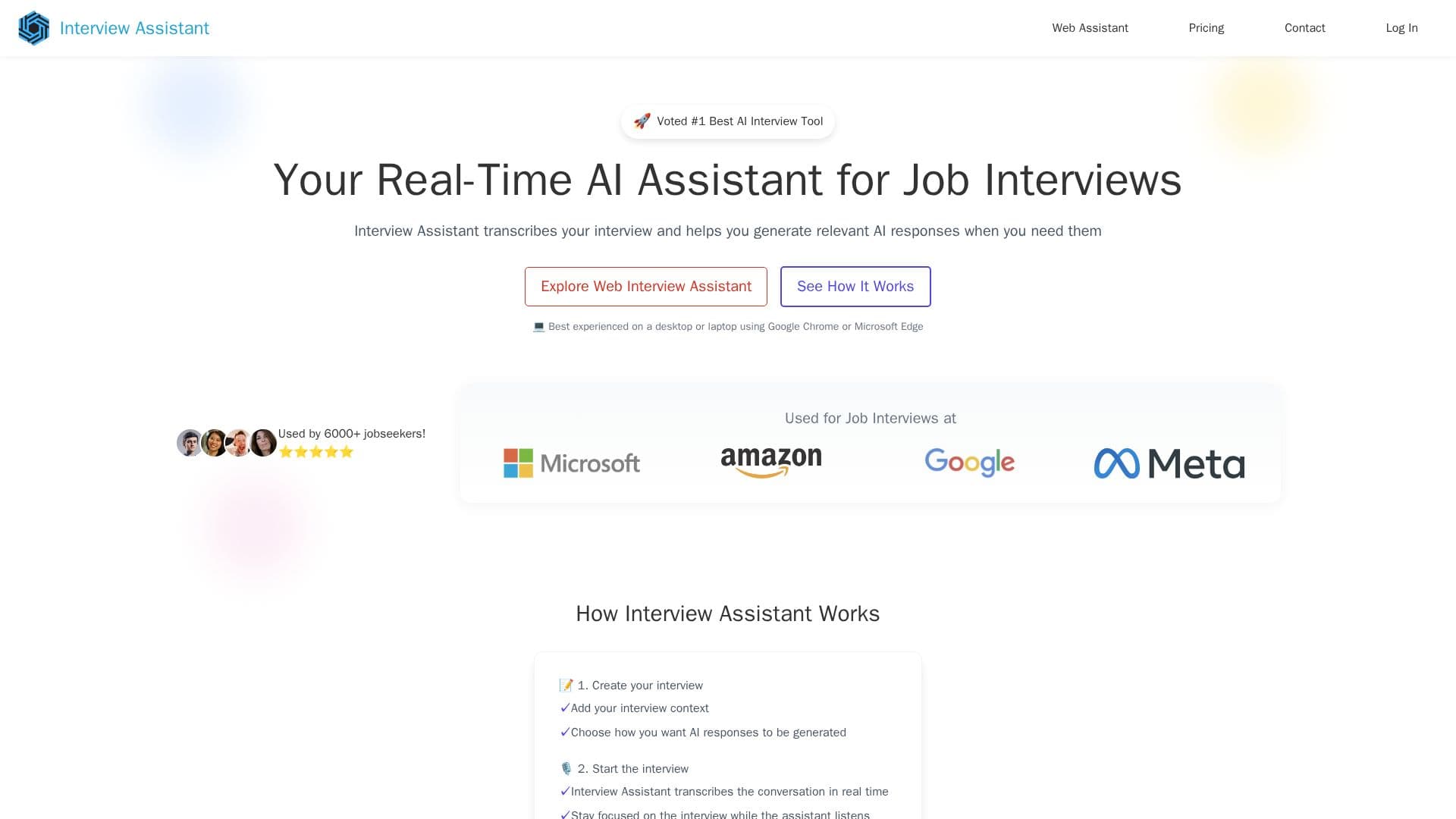 Interview Assistant AI screenshot
