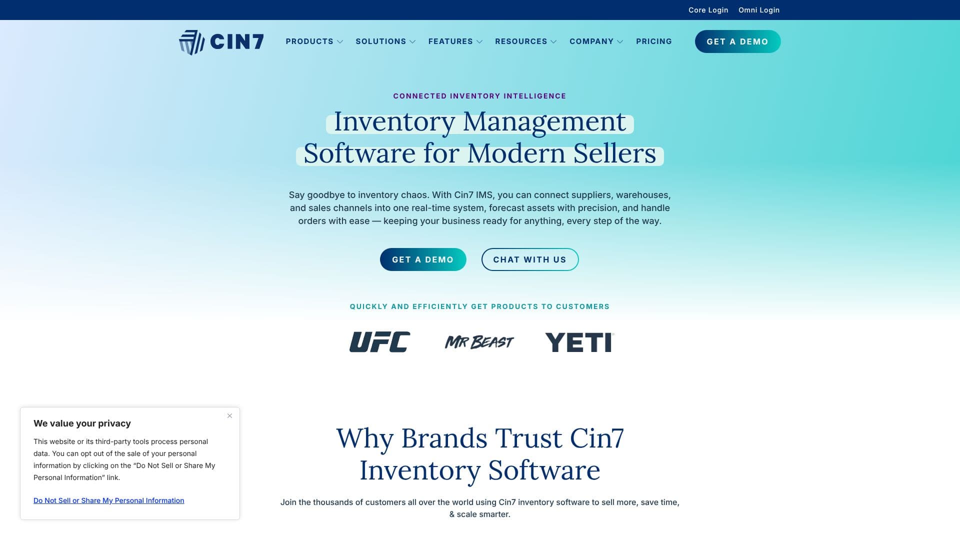 Cin7 screenshot