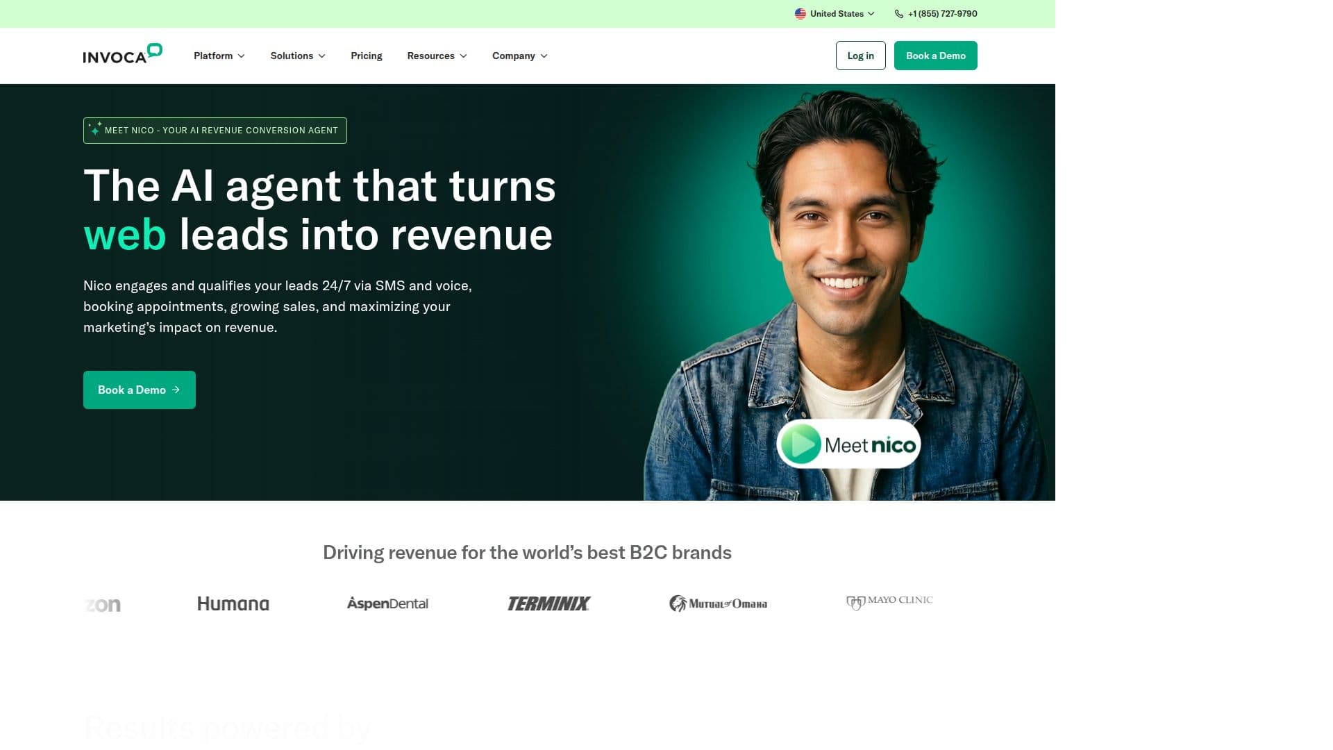 Платформа Invoca AI screenshot